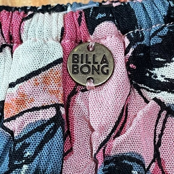 Billabong Summer Sunsets Cold Shoulder Tropical Floral Top Cover Up - Picture 5 of 12